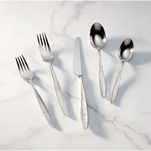 Ensemble de couverts modernes en acier inoxydable, finition miroir, passe au lave-vaisselle, vaisselle de mariage, couverts de table - Product Image 1