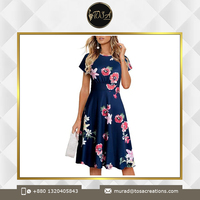 Robe midi en mousseline de soie tissée écologique de haute qualité pour femme, ornée de dentelle et de sequins, motif léopard floral et lettres, idéale pour les tenues décontractées de soirée