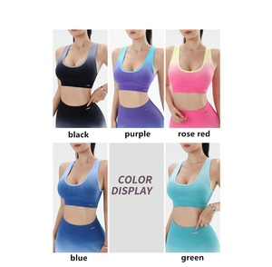 Sujetador deportivo de yoga con logotipo personalizado, ropa activa a la moda de color sólido, ropa de gimnasio, Sujetador deportivo de entrenamiento para mujer, Sujetador deportivo para yoga, gimnasio, fitness, corbata teñida - Product Image 5