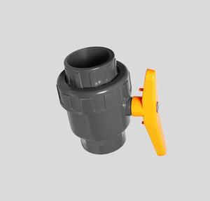 La válvula de bola de unión única de PVC de alta calidad más vendida para aplicaciones acuáticas, químicas e industriales disponibles para la venta - Product Image 3