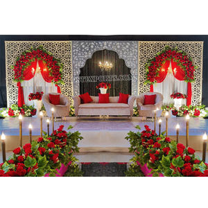 โครงเหล็กตกแต่งหลังเวทีงานแต่งงานสไตล์โมร็อกโก ตัดด้วยเลเซอร์ สำหรับงานแต่งงาน ของตกแต่งงานแต่งงาน โครงตัดด้วยเลเซอร์ สหรัฐอเมริกา - Product Image 1