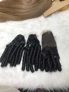 ช่อผมมนุษย์สำหรับผู้หญิงผิวดำช่อต่อผมมนุษย์แท้หยิก - Product Image 6