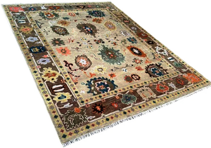 พรมขนสัตว์ทำมือสไตล์โบราณ ถักด้วยมือ หลายสี ขนาด 8x14 9x12 สำหรับตกแต่งพื้นบ้าน รุ่น CR27 - Product Image 4