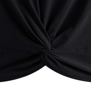 Venta al por mayor de alta calidad Crop Top camiseta para mujeres transpirable Yoga desgaste de algodón último diseño OEM servicio Crop Top calidad desgaste - Product Image 5