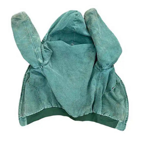 Veste bomber surdimensionnée pour homme en toile de coton personnalisée, lourde, imperméable, écologique, délavée à l'acide, style ouvrier, fermeture éclair - Product Image 5