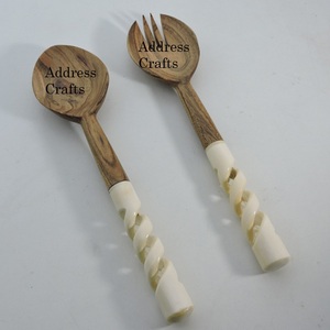 Wholesale High Quality Warm Natural Wood <b>Salad</b> <b>Server</b> Smooth Texture Acacia Cutlery <b>Wooden</b> <b>Salad</b> Spoon Kitchenware Serving Tools - Product Image 1