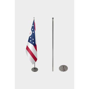 Custom Digital-Printed Ohio Indoor <b>Flag</b> with Aluminum <b>Pole</b> & Cloth or Silk Material - Product Image 2