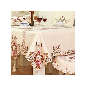 Premium Pastel azul algodón bordado duradero ecológico Ideal reuniones hogares 60x108 pulgadas perfecto para mantel de comedor - Product Image 6