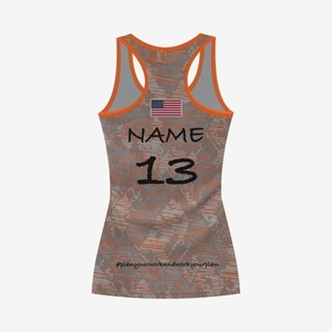Women's High Quality 100% Cotton Racerback Tank <b>Tops</b> New Softball Fitness Wears with Sublimation Logo for Adults - Product Image 4