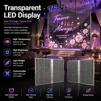 Écran LED transparent TOPvision pour vitrine de magasin, intérieur/extérieur, haute fréquence de rafraîchissement, faible obstruction visuelle, mur d'affichage