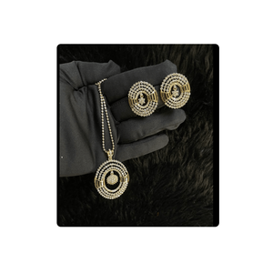 ชุดจี้เพชรและต่างหูทำจากทองคำ14kt และสินค้าส่งออกบริสุทธิ์จากผู้ผลิตอินเดียเครื่องประดับแฟชั่นจากดีไซเนอร์ - Product Image 3