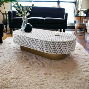 Mesa de Centro Decorativa con Incrustaciones de Hueso para Sala de Estar y Salón - Product Image 4