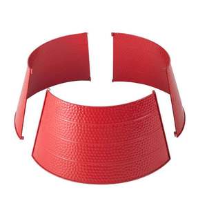 Elegante Soporte de Metal Rojo Martillado para Árbol de Navidad, Decoración Inspirada en la Elegancia para el Hogar, Año Nuevo, Fiesta de Navidad - Product Image 4