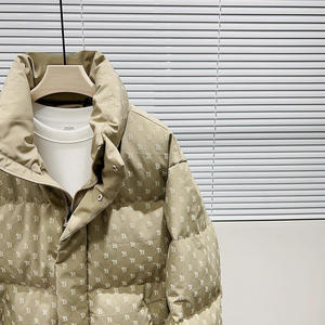 2023 New casual Style <b>fleece</b> stand collar puffer coat clothes clothing utility plain winter <b>jacket</b> for <b>men</b> - Product Image 4