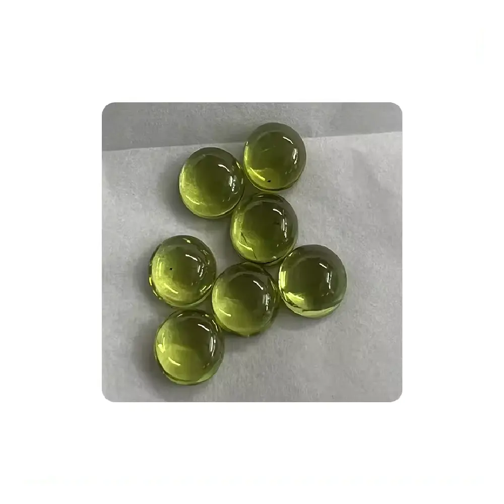 7mm di peridoto rotondo Cabochon naturale verde bellezza Peridot Cabochon 7mm gemma rotonda per la creazione di gioielli