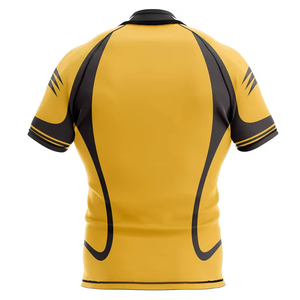 Người Đàn Ông Của Bền Ngắn Tay Áo Bóng Bầu Dục Jersey TBF-155 Nén Phù Hợp Thoáng Khí Căng Vải Màu Vàng Màu Đen Vải In - Product Image 2