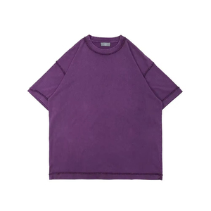 Wholesale Factory 100% Cotton Custom Printing <b>Drop</b> Shoulder Men Washed Tee Shirts Heavyweight Oversized <b>Acid</b> Wash T Shirts - Product Image 5