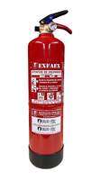 Extincteur à poudre ABC portable AUXI-FOC 3KG certifié EN3 |   Tuyau flexible de 3-4 m de portée (acier inoxydable/aluminium)