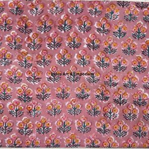 Tela de Algodón Cambray 60S60S de Primera Calidad, Ligera, Estampada a Mano, con Diseño Tradicional Jaipuri, Material para Prendas - Product Image 6