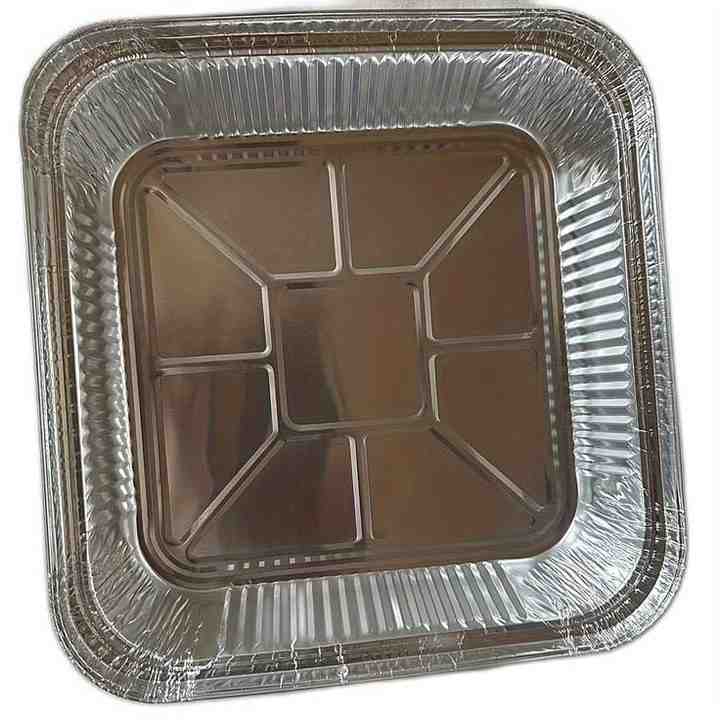 100% Super Quality Disposable Rectangle Shaped Aluminium Box Fast-Food Takeaway Packaging for Restaurant Bakery Shop Made Paper