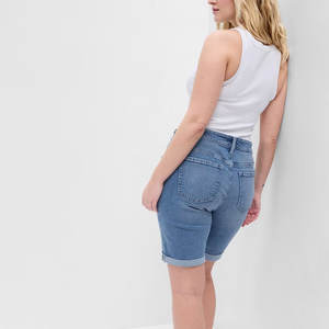 Mode nouveau Look respirant femmes jean court chaud été porter imprimé Style femmes jean court - Product Image 5