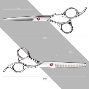 Ciseaux de beauté professionnels en acier inoxydable noir et or à lame de rasoir pour salons et usage domestique - Product Image 1