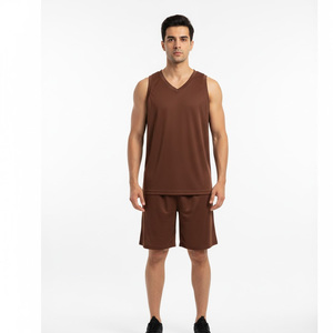 Ensembles de maillots de basket-ball sans manches sublimés pour hommes, tailles plus grandes, logo d'équipe personnalisé, OEM, 100% polyester, respirant, séchage rapide, toutes saisons - Product Image 1
