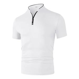 Polo de Manga Corta para Hombre, Estilo Casual, con Cierre, Color Sólido, Cuello Alto, Versátil y Cómodo, Novedad 2026 - Product Image 5