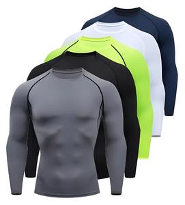 Compression à manches courtes hommes T-Shirt élastique entraînement Gym Fitness entraînement Sport maillot athlétique course avant personnalisé 100% - Product Image 1