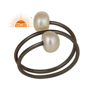 ชุดแหวนไข่มุกธรรมชาติเงินสเตอร์ลิง925เครื่องประดับตามสั่งสำหรับเป็นของขวัญสำหรับผู้หญิง - Product Image 1