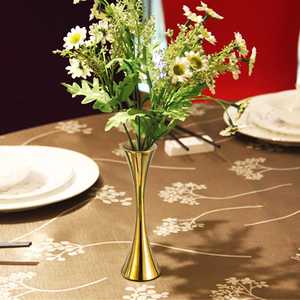 Vase trompette en fer élégant fait à la main doré Design côtier parfait pour la décoration de la maison centres de table événement style rouille - Product Image 4