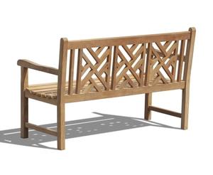 Banc de jardin 3 places en teck, minimaliste, durable et résistant à l'eau, mobilier d'extérieur pour patio, hôtel et restaurant - Product Image 3