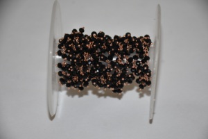 Chaîne de chapelet de grappe de perles de verre de Quartz noir plaqué cuivre noir de qualité supérieure, chaîne de perles de fil pour la fabrication de bijoux - Product Image 5