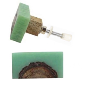 Perillas de cuerno de hueso de madera de resina cuadradas largas de estilo moderno hechas a mano, tirador de puerta de cajón y armario para uso en cocina y armario - Product Image 2