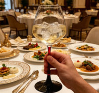 Verre à vin en cristal sans plomb à tige rouge et base noire, idéal pour la maison, les bars, les hôtels et les restaurants – Vente en gros