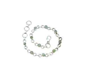 Wholesale Fine Silver Tennis Bracelet Ethiopian Opal Gemstone Gift Solid 925 Sterling Silver Jewelry Rhodium Plated Trendy - Product Image 1