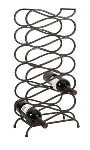 Exhibidor de Botellas de Vino Decorativo de Metal Negro para Mesa, Diseño Artesanal, Mini, para Una Botella - Product Image 4