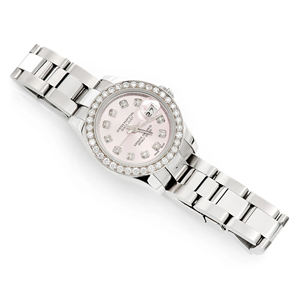 Reloj de Edición Limitada Wave Luxury Fashion de Acero Inoxidable con Cuarzo, Moissanita y Esfera de Cristal - Product Image 3