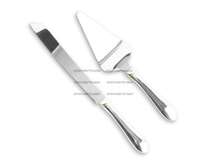 ชุดมีดและเซิร์ฟเวอร์สแตนเลสสำหรับงานแต่งงานเครื่องมือทำเค้กโลโก้แบบกำหนดเองไม้พายสีเงินสำหรับงานเลี้ยงวันเกิด - Product Image 5