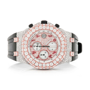 Luxury Fashion Hip Hop Stainless Steel Moissanite Iced Out Quartz <b>Watch</b> - Product Image 3