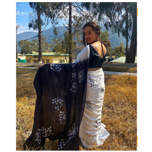 Sari con estampado Georgette ligero de calidad superior con patrones únicos para uso diario disponible para la venta - Product Image 1