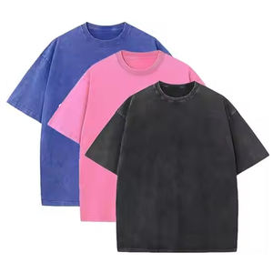 เสื้อยืดผู้ชายผ้าฟอกกรดวินเทจแบบพรีเมี่ยมผ้าฝ้าย100% ระบายอากาศโอเวอร์ไซส์และผ้านุ่มลายพื้นสำหรับฤดูใบไม้ร่วง - Product Image 3