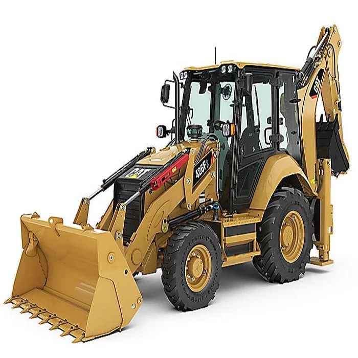 Used 4 Wheel Drive Compact CAT 420F Backhoe Loader / Used 4WD CAT Front Loader Tractors for Construction Works.