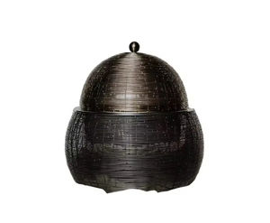 Olla caliente redonda de Metal sólido de bronce de moda con soporte y percha perfecta para la decoración elegante del comedor y la Mesa del restaurante del hogar - Product Image 2