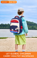 SUN EIGHT Sac à dos d'école primaire mignon de dessin animé pour garçons et filles, sac à livres léger pour enfants, modèle 90517