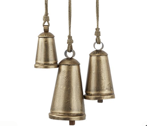 Campana colgante de latón dorado con acabado de alta calidad hecha a mano moderna, logotipo personalizado, decoración navideña, uso doméstico en Hotel - Product Image 5