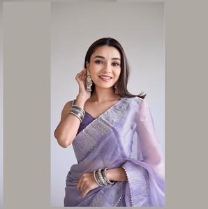 EXCLUSIVO INDIO Bollywood Designer Saree Fancy Latest Premium Silk Premium Quality Saree Sari Premium Quality Latest BRIDAL - Product Image 4