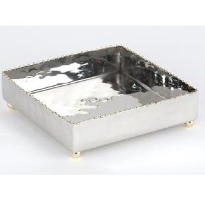 Custom Handmade Silver Coated Square Shape Leaf Design Self-Adhesive Stainless Steel <b>Paper</b> Holder <b>for</b> Caffey Garden Pubs & Clubs - Product Image 3