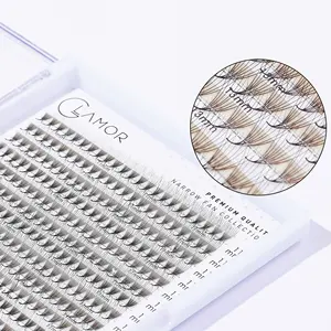 Cils en soie auto-adhésifs Faux vison Diy 8D 0.03 curl C CC D Cluster Press On Lashes Extension Set For At Home Lash Diy