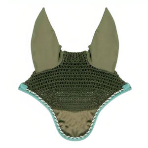 Nouveau style cheval oreille bonnet mouche voile cheval mouche voile avec Logo personnalisé confortable tissu oreille bonnet pour chevaux Fly Veil - Product Image 4